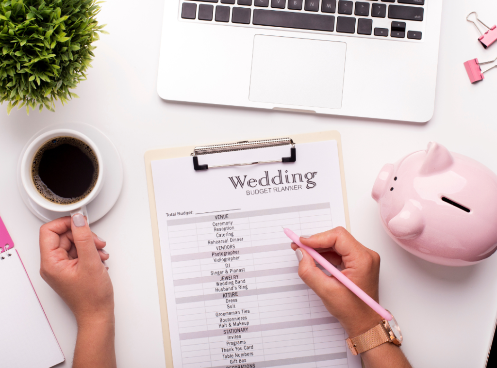 Image for a blog about creating your wedding budget planner.