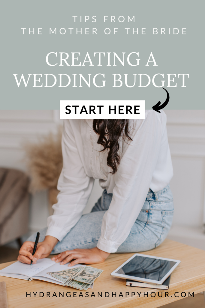 Image for a blog about creating a wedding budget while wedding planning.