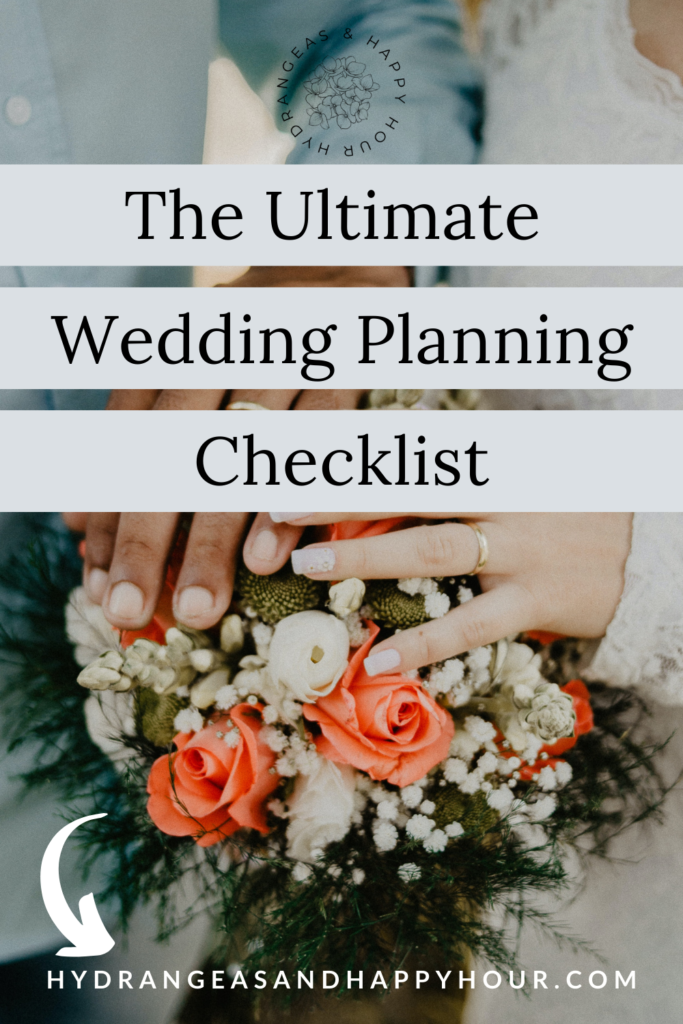 Image for a blog about creating the ultimate wedding planning checklist.  