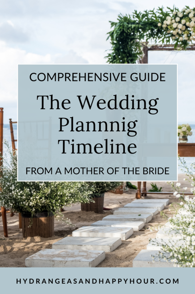 Image for a blog about creating a Wedding Timeline.  From Wedding Blog Hydrangeas and Happy Hour.