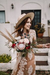 Image of a boho bride.