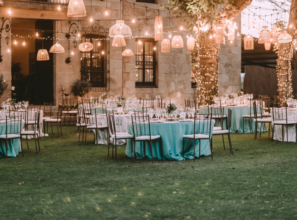 Image of an outdoor wedding venue.