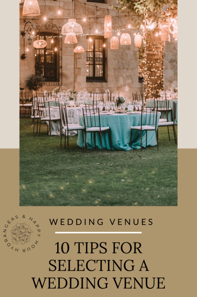 Image for a blog about selecting wedding venues.