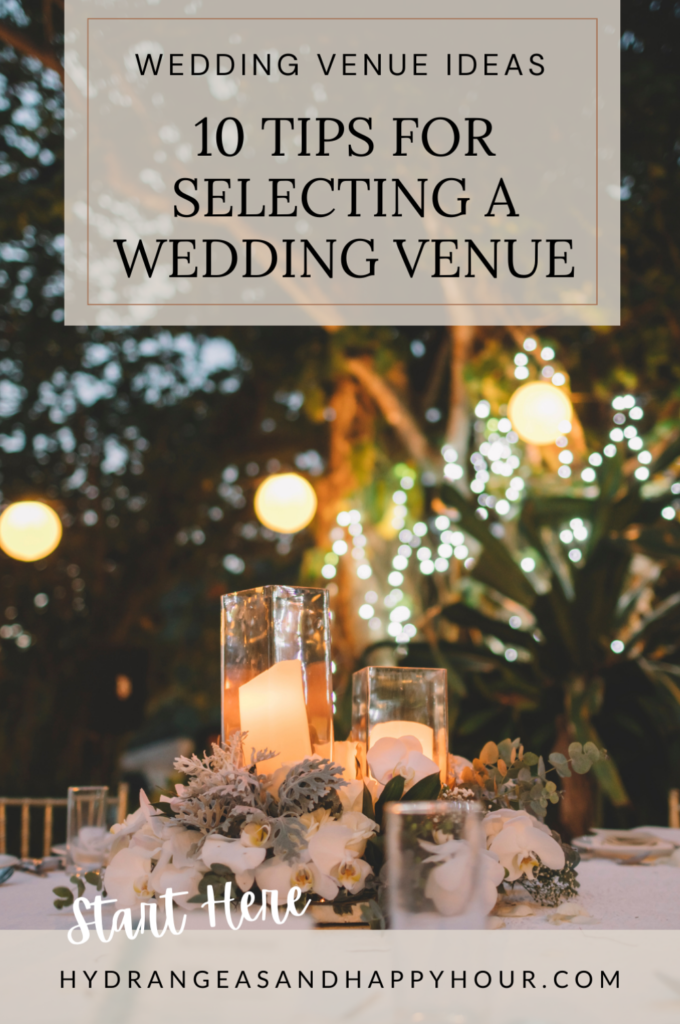 Image for a blog about selecting a wedding venue.