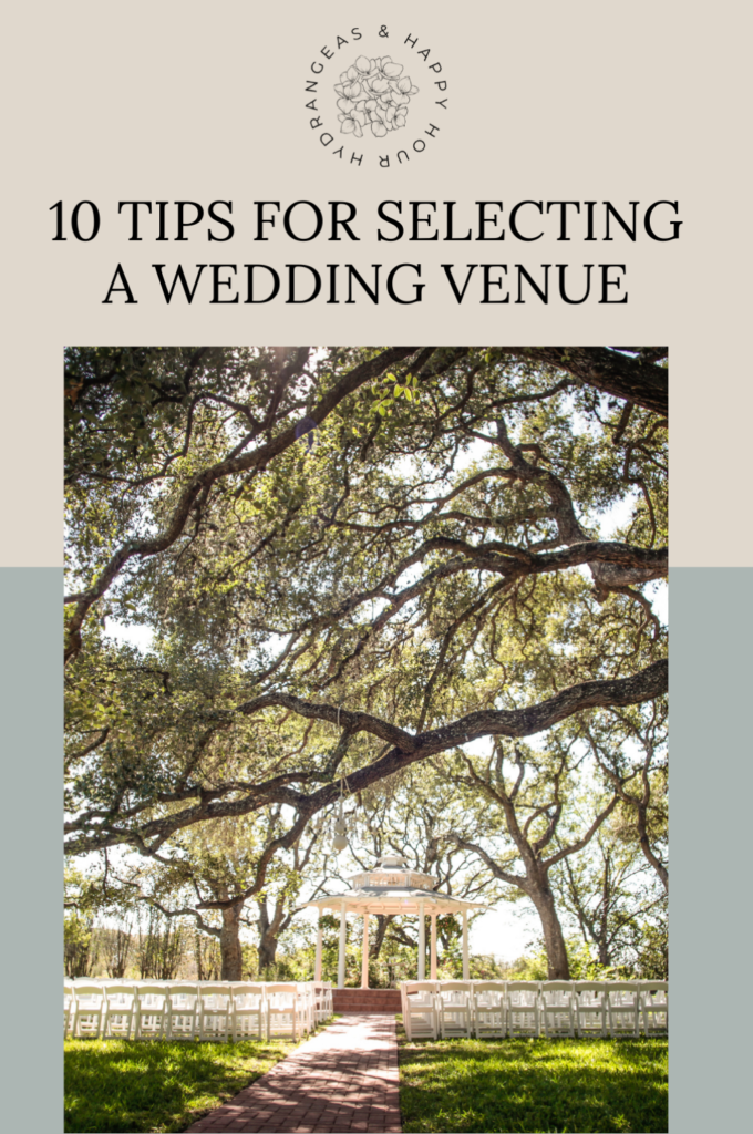 Image for a blog about selecting a wedding venue.