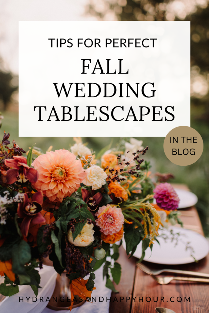 Image for a blog about Fall Wedding Tablescapes.