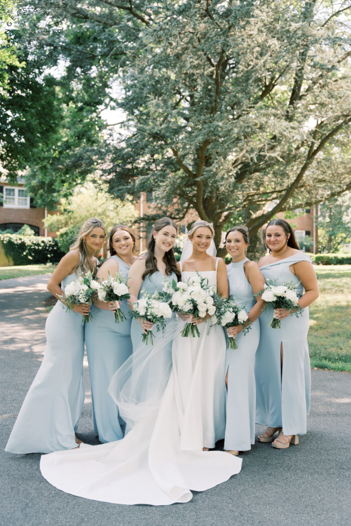 Image of bride and her bridesmaids.